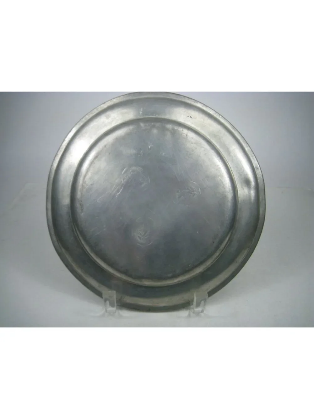 Zinn German Antique Pewter Plate Engraved Klenck 1839 Charger Home Georg Gonzler
